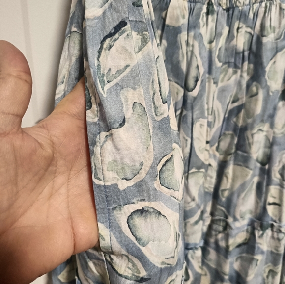 XL💙Kenny Flowers Blue Oysters Smocked Maxi Dress - Picture 8 of 9